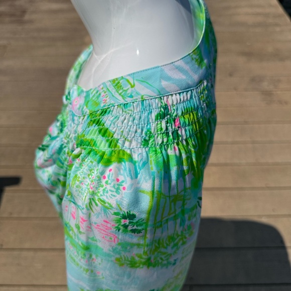 Honda Classic Gold Lilly Pulitzer Tropical Green and Blue Blouse - Picture 4 of 11